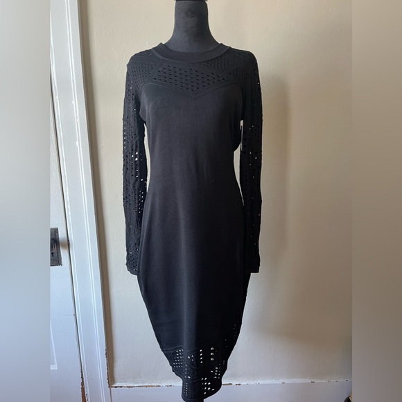 Milly Dresses & Skirts - NWT Milly Fractured Pointelle dress, w/ back zip, 65% rayon, 35% nylon, Size Lg